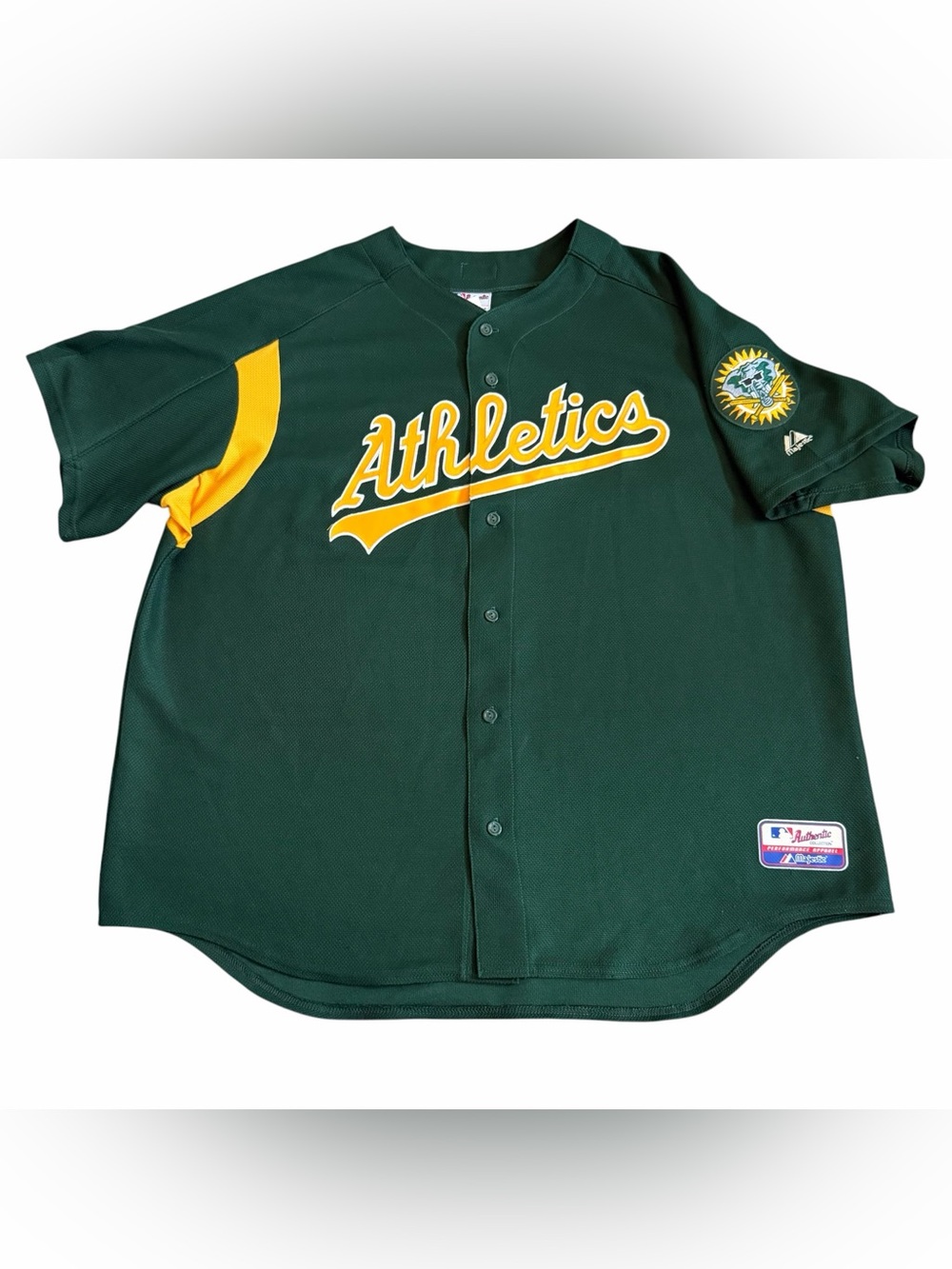 Vintage Oakland Athletics Men’s Sewn Baseball Jersey Sz 3XL Green Made In USA